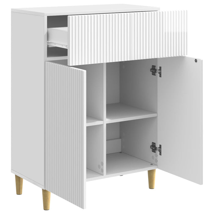 Bufet Alb foarte lucios 66 x 34,5 x 90 cm Lemn prelucrat - WALTI WALTI