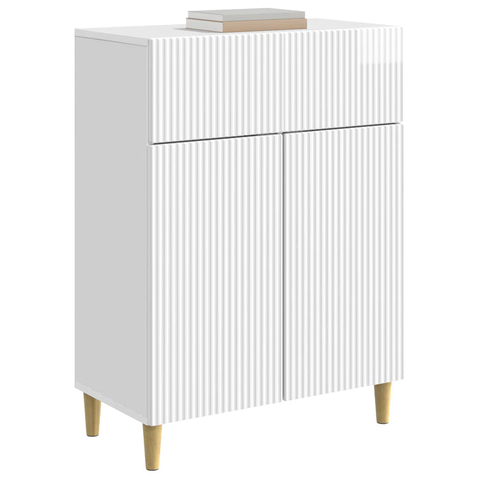 Bufet Alb foarte lucios 66 x 34,5 x 90 cm Lemn prelucrat - WALTI WALTI