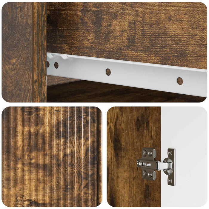Bufet cu sertar Stejar fumuriu 66 x 34,5 x 90 cm Lemn prelucrat - WALTI WALTI