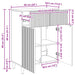Bufet cu sertar Lemn vechi 66 x 34,5 x 90 cm Lemn prelucrat - WALTI WALTI