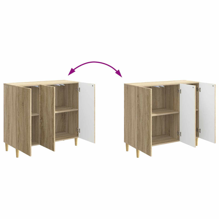 Bufet Stejar Sonoma 89 x 34,5 x 80 cm Lemn prelucrat - WALTI WALTI