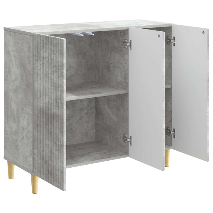 Bufet Gri Beton 89 x 34,5 x 80 cm Lemn prelucrat - WALTI WALTI