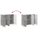 Bufet Gri Beton 89 x 34,5 x 80 cm Lemn prelucrat - WALTI WALTI