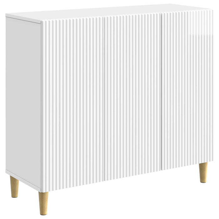 Bufet Alb foarte lucios 89 x 34,5 x 80 cm Lemn prelucrat - WALTI WALTI