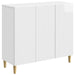 Bufet Alb foarte lucios 89 x 34,5 x 80 cm Lemn prelucrat - WALTI WALTI