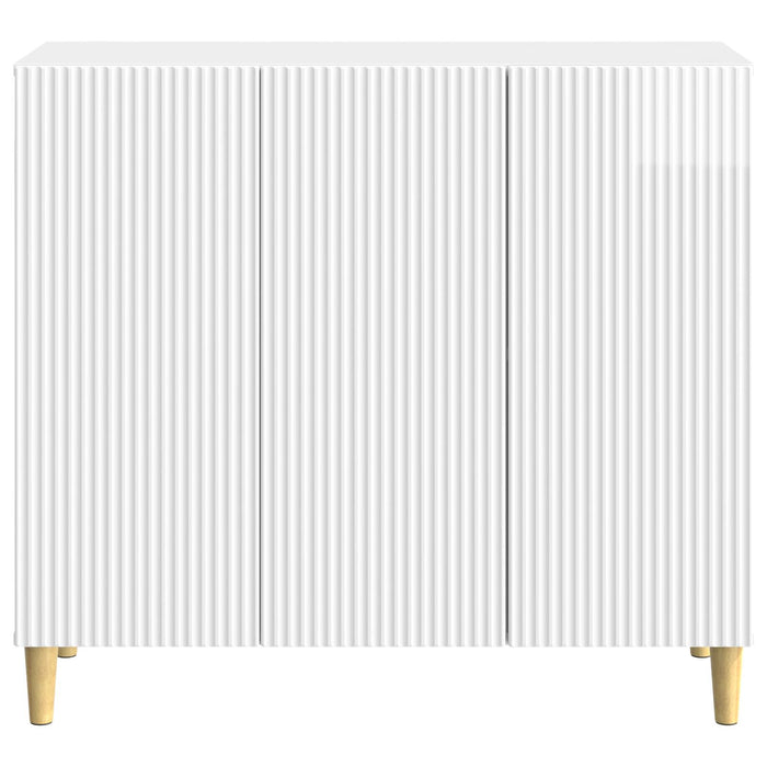 Bufet Alb foarte lucios 89 x 34,5 x 80 cm Lemn prelucrat - WALTI WALTI