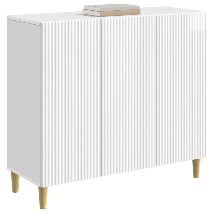 Bufet Alb foarte lucios 89 x 34,5 x 80 cm Lemn prelucrat - WALTI WALTI