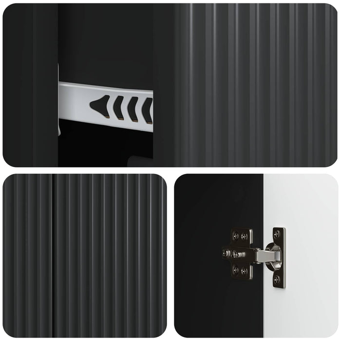 Bufet cu sertar Negru 89 x 34,5 x 60 cm Lemn prelucrat - WALTI WALTI