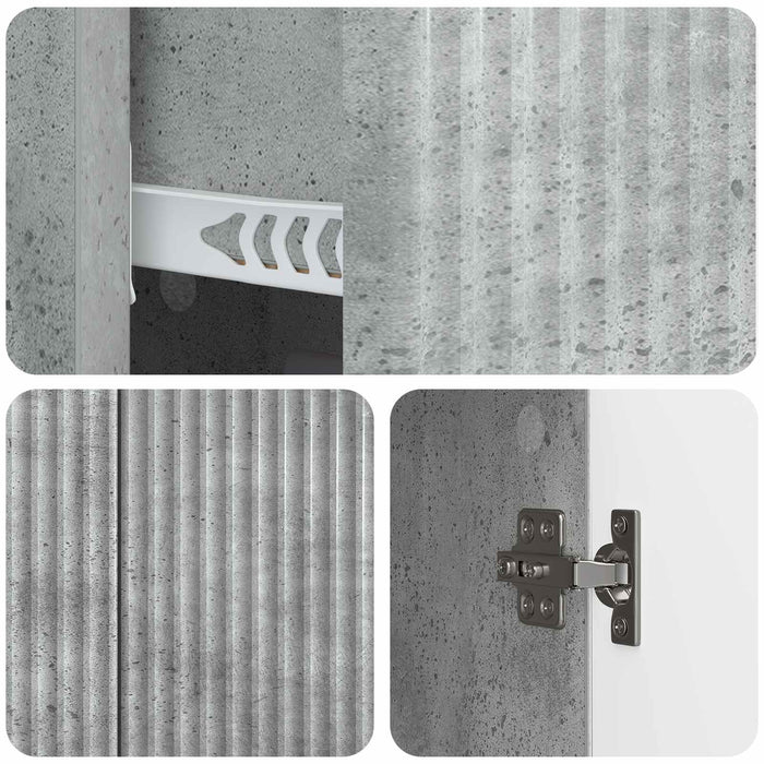 Bufet cu sertar Gri Beton 89 x 34,5 x 60 cm Lemn prelucrat - WALTI WALTI