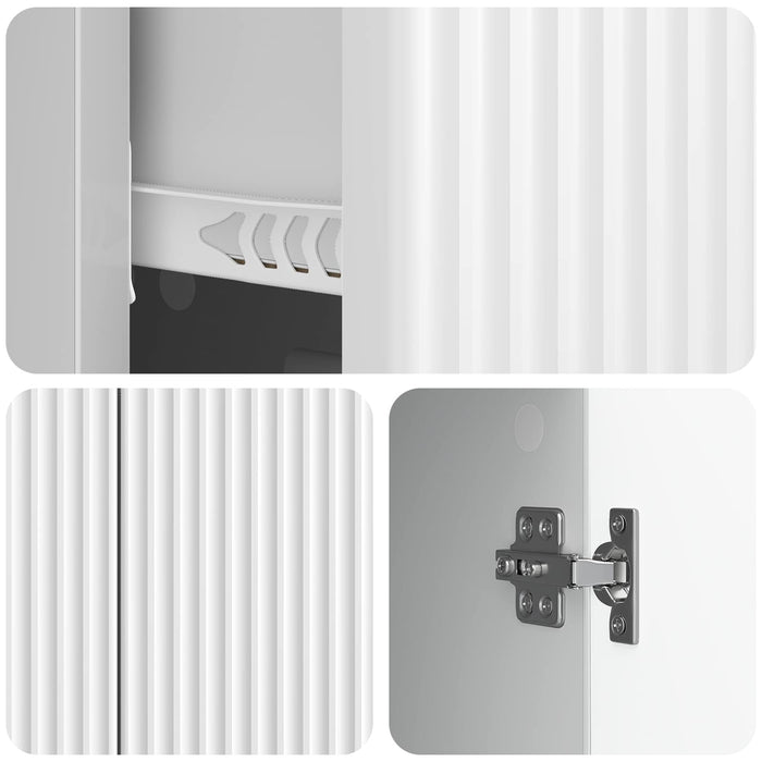 Bufet Alb foarte lucios 89 x 34,5 x 60 cm Lemn prelucrat - WALTI WALTI
