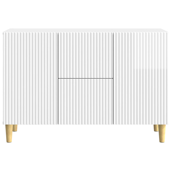 Bufet Alb foarte lucios 89 x 34,5 x 60 cm Lemn prelucrat - WALTI WALTI