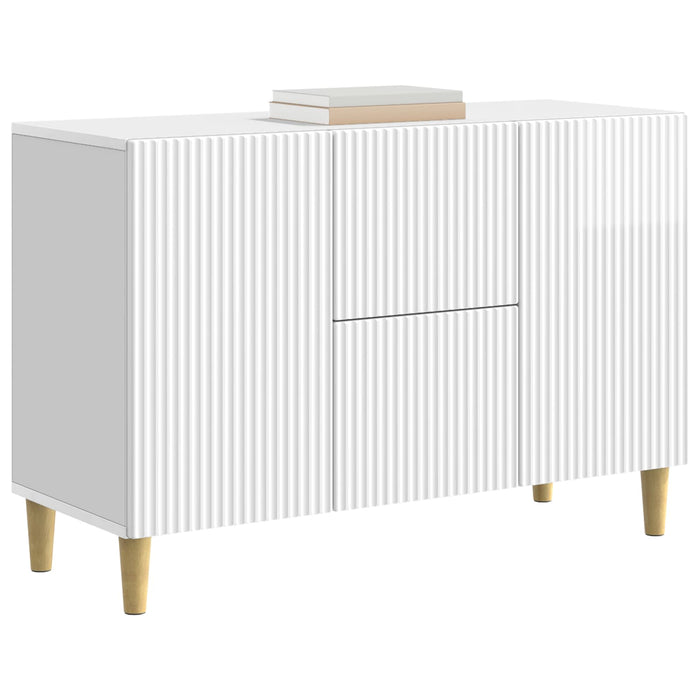 Bufet Alb foarte lucios 89 x 34,5 x 60 cm Lemn prelucrat - WALTI WALTI