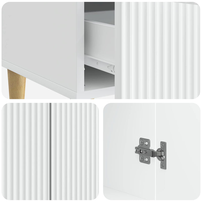 Bufet cu sertar Alb 66 x 34,5 x 95 cm Lemn prelucrat - WALTI WALTI