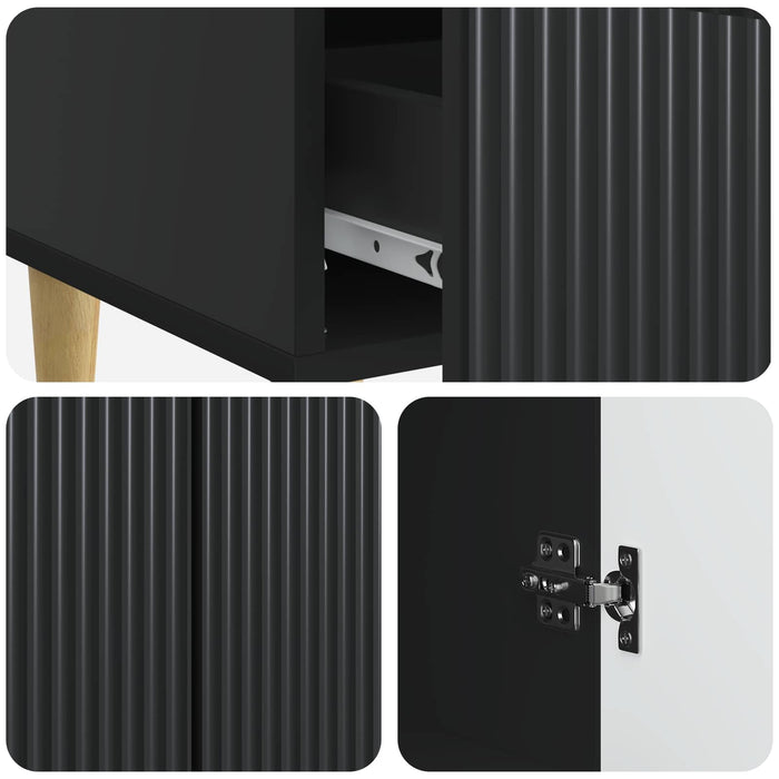 Bufet cu sertar Negru 66 x 34,5 x 95 cm Lemn prelucrat - WALTI WALTI