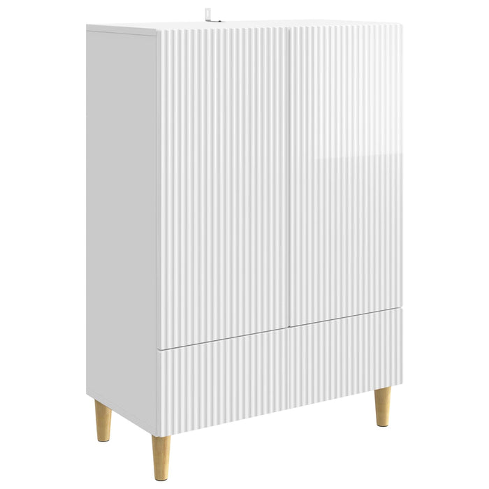 Bufet Alb foarte lucios 66 x 34,5 x 95 cm Lemn prelucrat - WALTI WALTI