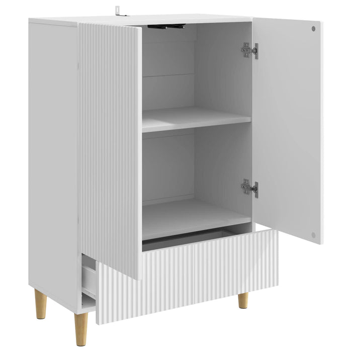 Bufet Alb foarte lucios 66 x 34,5 x 95 cm Lemn prelucrat - WALTI WALTI