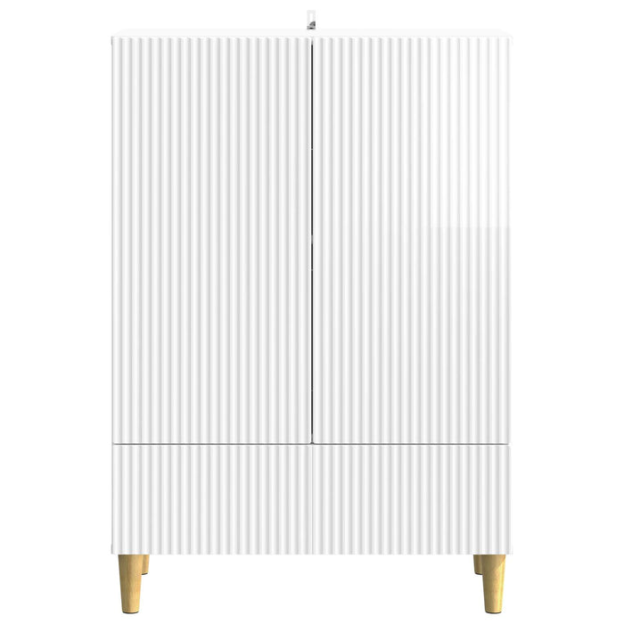 Bufet Alb foarte lucios 66 x 34,5 x 95 cm Lemn prelucrat - WALTI WALTI