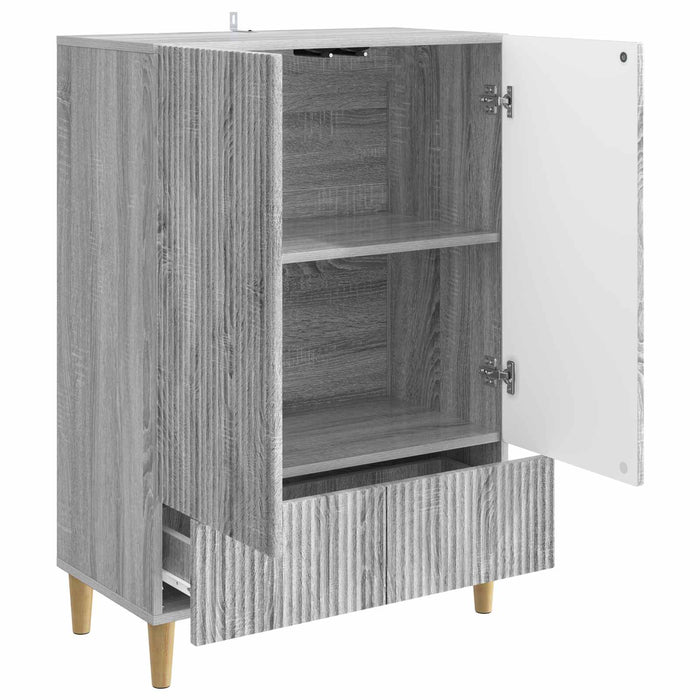 Bufet cu sertar Sonoma gri 66 x 34,5 x 95 cm Lemn prelucrat - WALTI WALTI