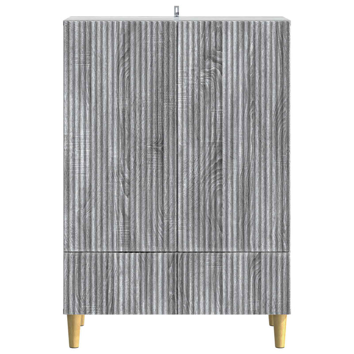 Bufet cu sertar Sonoma gri 66 x 34,5 x 95 cm Lemn prelucrat - WALTI WALTI