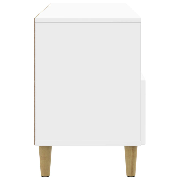 Cabinet TV Alb foarte lucios 102 x 34,5 x 50 cm Lemn prelucrat - WALTI WALTI