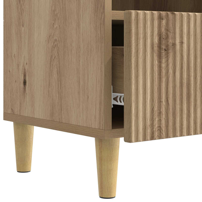 Cabinet TV Stejar Artizanal 102 x 34,5 x 50 cm Lemn prelucrat - WALTI WALTI