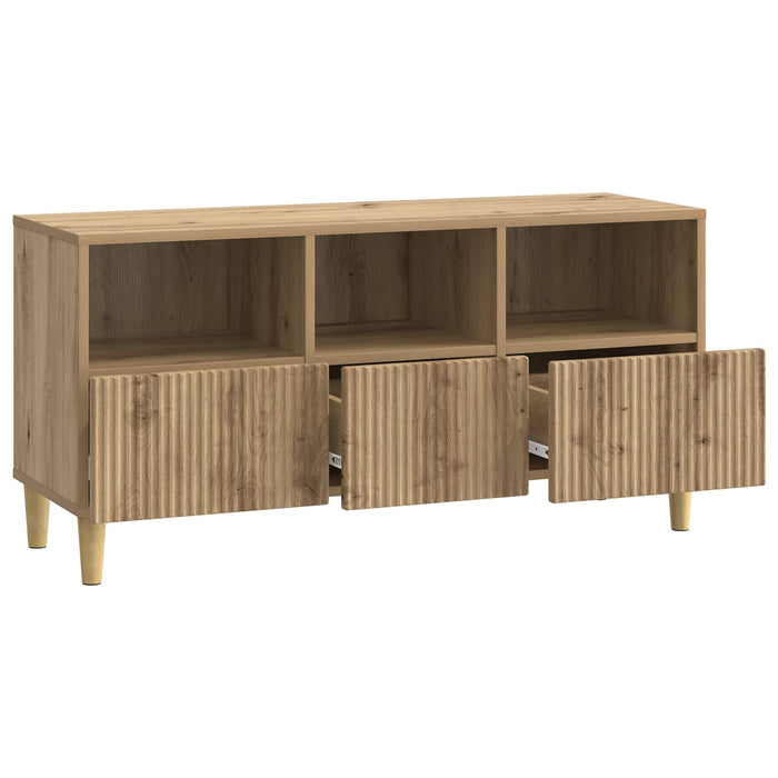 Cabinet TV Stejar Artizanal 102 x 34,5 x 50 cm Lemn prelucrat - WALTI WALTI
