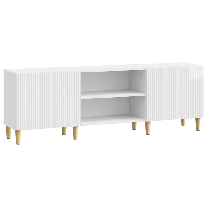 Cabinet TV Alb foarte lucios 150 x 31 x 50 cm Lemn prelucrat - WALTI WALTI