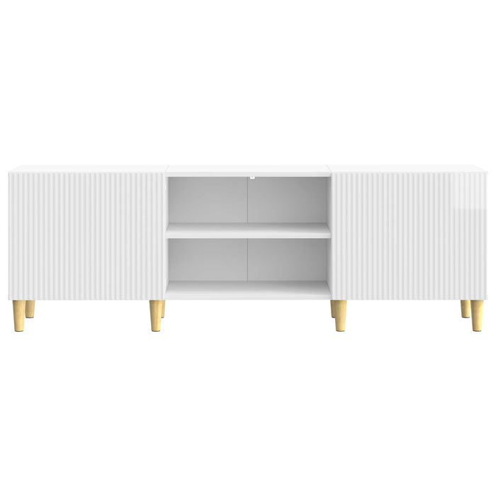 Cabinet TV Alb foarte lucios 150 x 31 x 50 cm Lemn prelucrat - WALTI WALTI