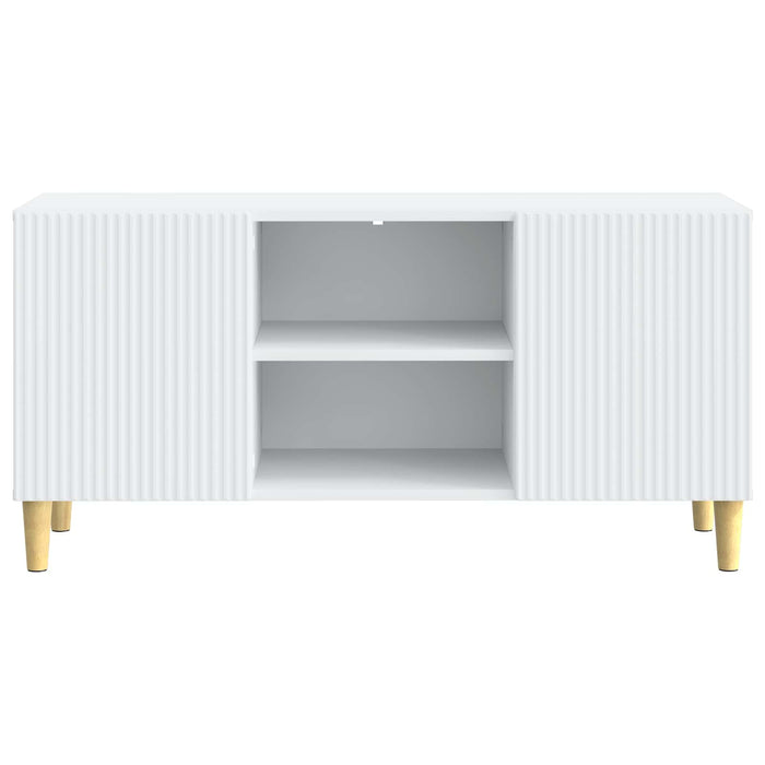 Cabinet TV Alb 102 x 34,5 x 50 cm Lemn prelucrat - WALTI WALTI