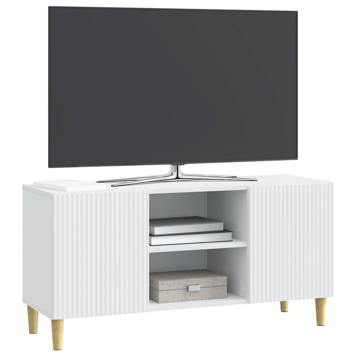 Cabinet TV Alb 102 x 34,5 x 50 cm Lemn prelucrat - WALTI WALTI
