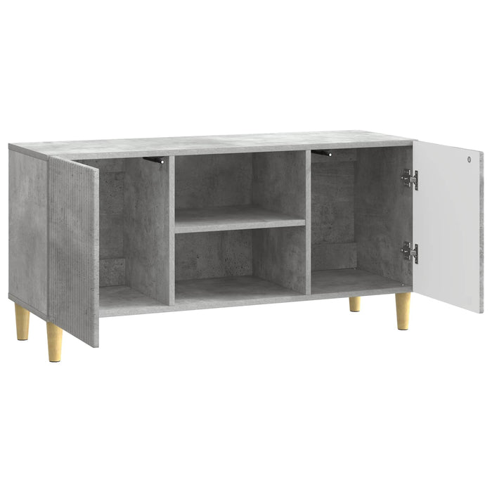Cabinet TV Gri Beton 102 x 34,5 x 50 cm Lemn prelucrat - WALTI WALTI