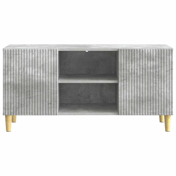 Cabinet TV Gri Beton 102 x 34,5 x 50 cm Lemn prelucrat - WALTI WALTI