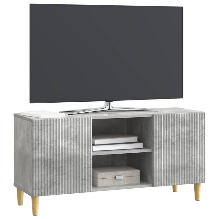 Cabinet TV Gri Beton 102 x 34,5 x 50 cm Lemn prelucrat - WALTI WALTI