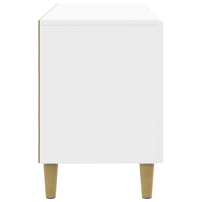 Cabinet TV Alb foarte lucios 102 x 34,5 x 50 cm Lemn prelucrat - WALTI WALTI