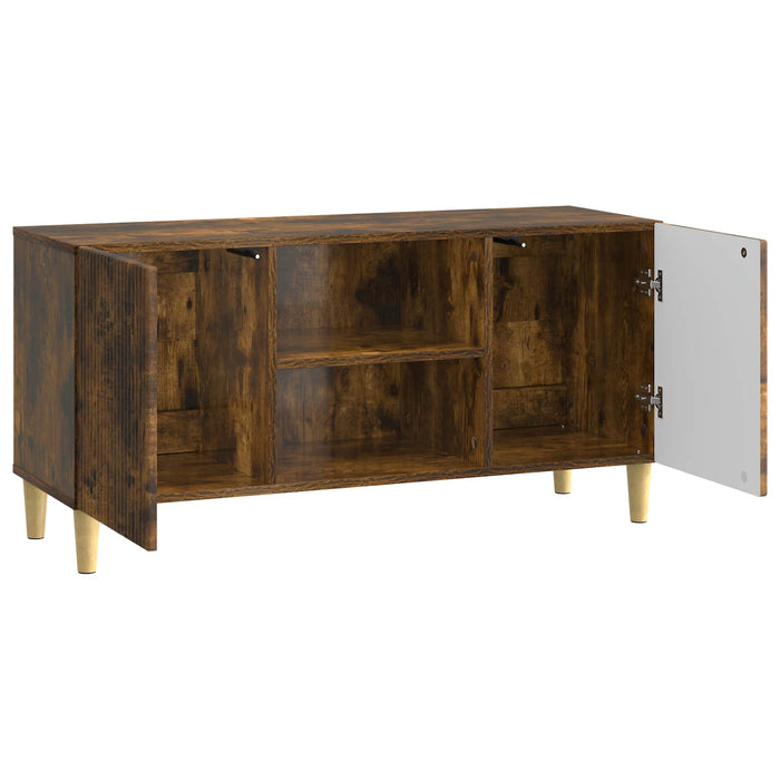 Cabinet TV Stejar fumuriu 102 x 34,5 x 50 cm Lemn prelucrat - WALTI WALTI