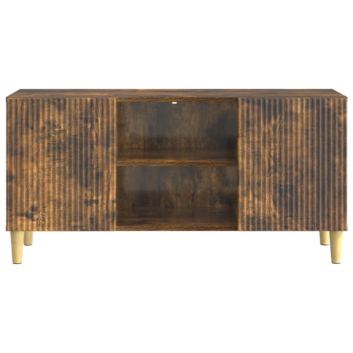 Cabinet TV Stejar fumuriu 102 x 34,5 x 50 cm Lemn prelucrat - WALTI WALTI