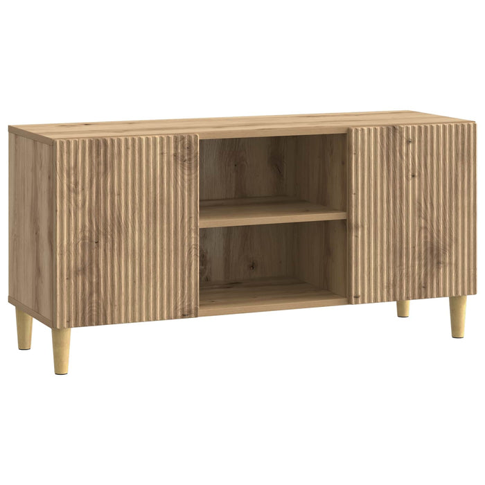 Cabinet TV Stejar Artizanal 102 x 34,5 x 50 cm Lemn prelucrat - WALTI WALTI