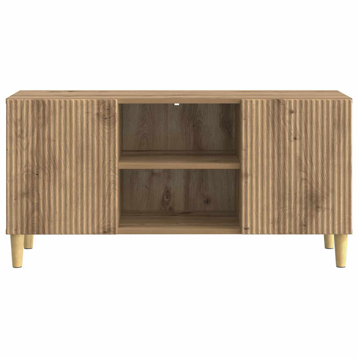 Cabinet TV Stejar Artizanal 102 x 34,5 x 50 cm Lemn prelucrat - WALTI WALTI