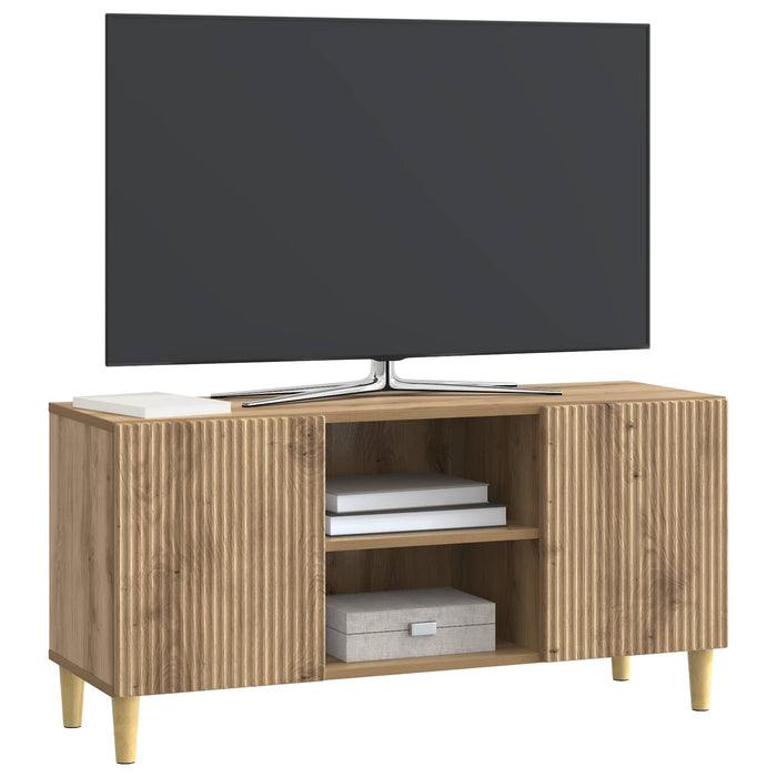 Cabinet TV Stejar Artizanal 102 x 34,5 x 50 cm Lemn prelucrat - WALTI WALTI