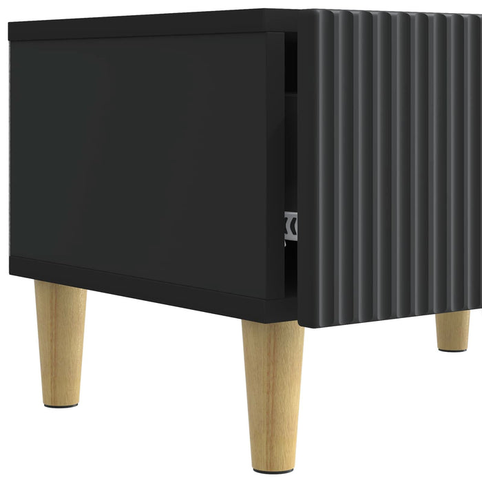 Cabinet TV cu sertar Negru 147 x 34,5 x 30 cm Lemn prelucrat - WALTI WALTI