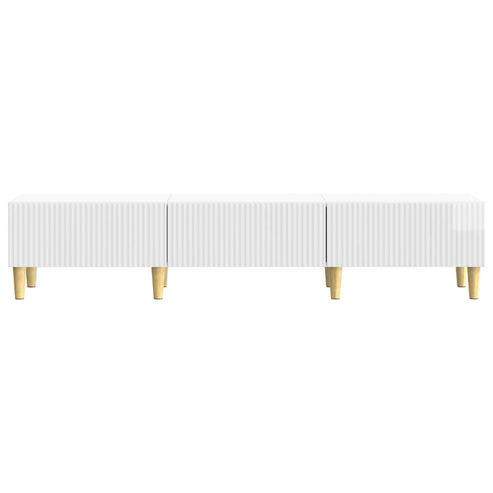 Cabinet TV Alb foarte lucios 147 x 34,5 x 30 cm Lemn prelucrat - WALTI WALTI