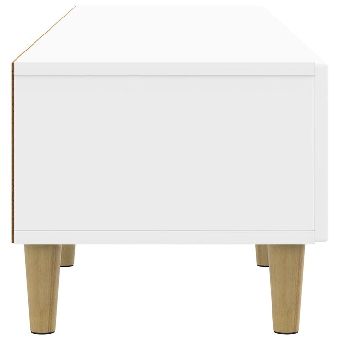 Cabinet TV Alb foarte lucios 147 x 34,5 x 30 cm Lemn prelucrat - WALTI WALTI