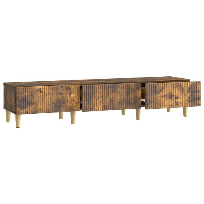 Cabinet TV Stejar fumuriu 147 x 34,5 x 30 cm Lemn prelucrat - WALTI WALTI