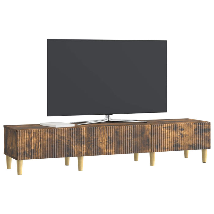 Cabinet TV Stejar fumuriu 147 x 34,5 x 30 cm Lemn prelucrat - WALTI WALTI
