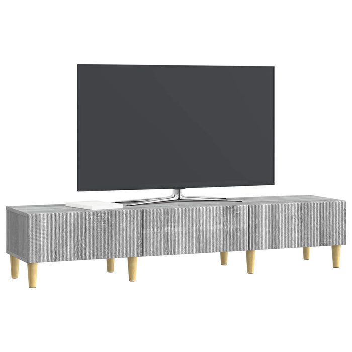 Cabinet TV Sonoma gri 147 x 34,5 x 30 cm Lemn prelucrat - WALTI WALTI