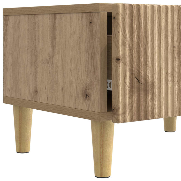 Cabinet TV Stejar Artizanal 147 x 34,5 x 30 cm Lemn prelucrat - WALTI WALTI