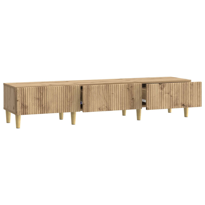 Cabinet TV Stejar Artizanal 147 x 34,5 x 30 cm Lemn prelucrat - WALTI WALTI