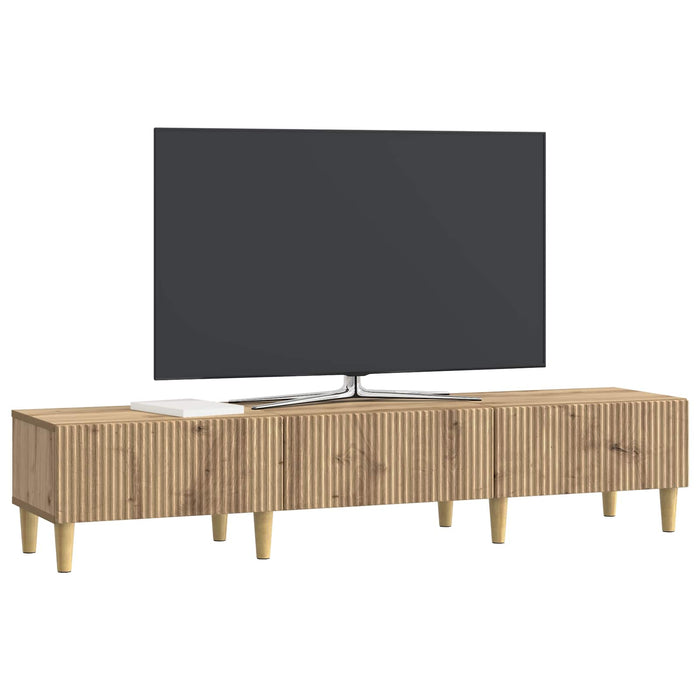 Cabinet TV Stejar Artizanal 147 x 34,5 x 30 cm Lemn prelucrat - WALTI WALTI
