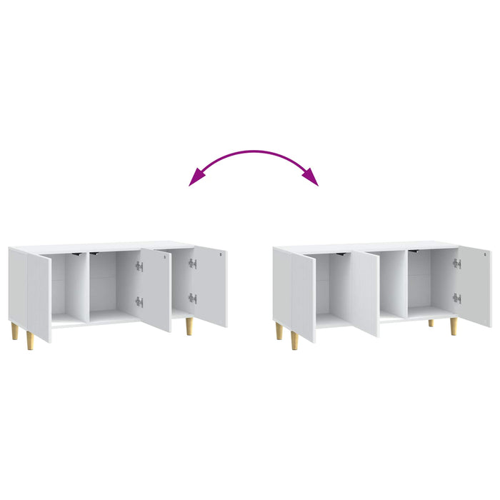 Cabinet TV Alb 99 x 34,5 x 50 cm Lemn prelucrat - WALTI WALTI