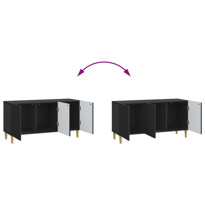 Cabinet TV Negru 99 x 34,5 x 50 cm Lemn prelucrat - WALTI WALTI